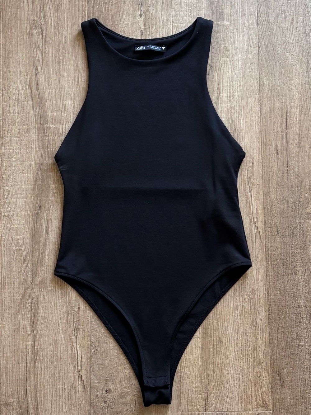 Zara Sleeveless Tank Bodysuit in Black